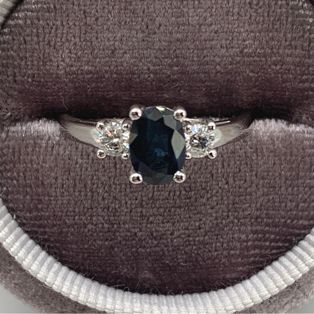 14K Sapphire and Diamond Ring
